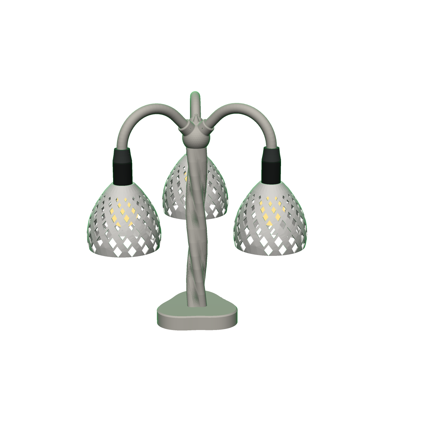 Render della lampada Tripla